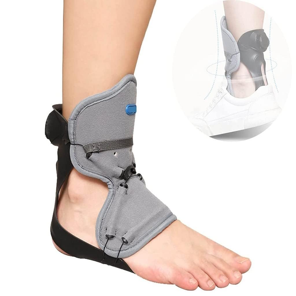 Ortesis De Caída De Pie,Soporte De Fijación De La Plantilla, Ajustable Férula De Apoyo para Caída del Pie para Entrenamiento De Rehabilitación De Lesiones De Pie Caído Tobillera