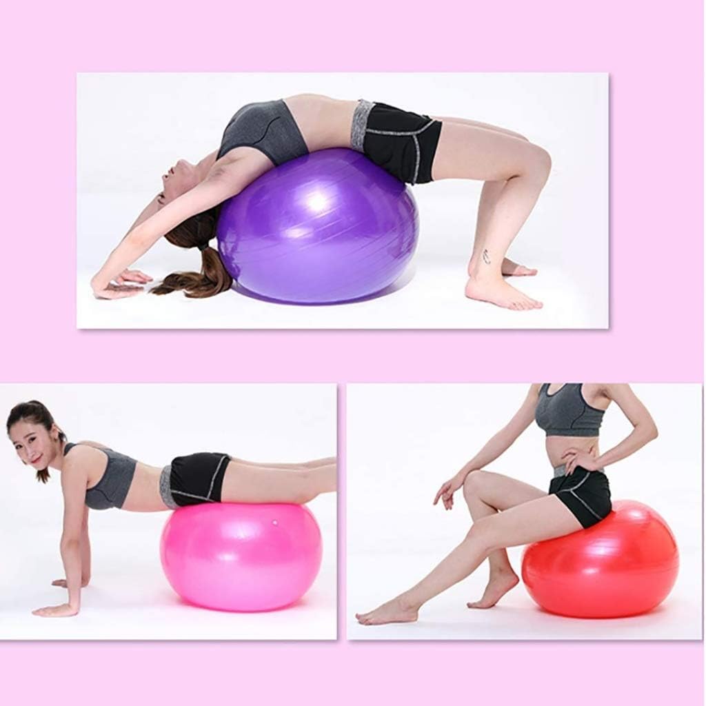 100cm Pink Exercise Gym Ball - PVC Anti Burst for Stability, Yoga, Fitness & Childbirth Assisted Ball - Suitable for Home, Gym & Office