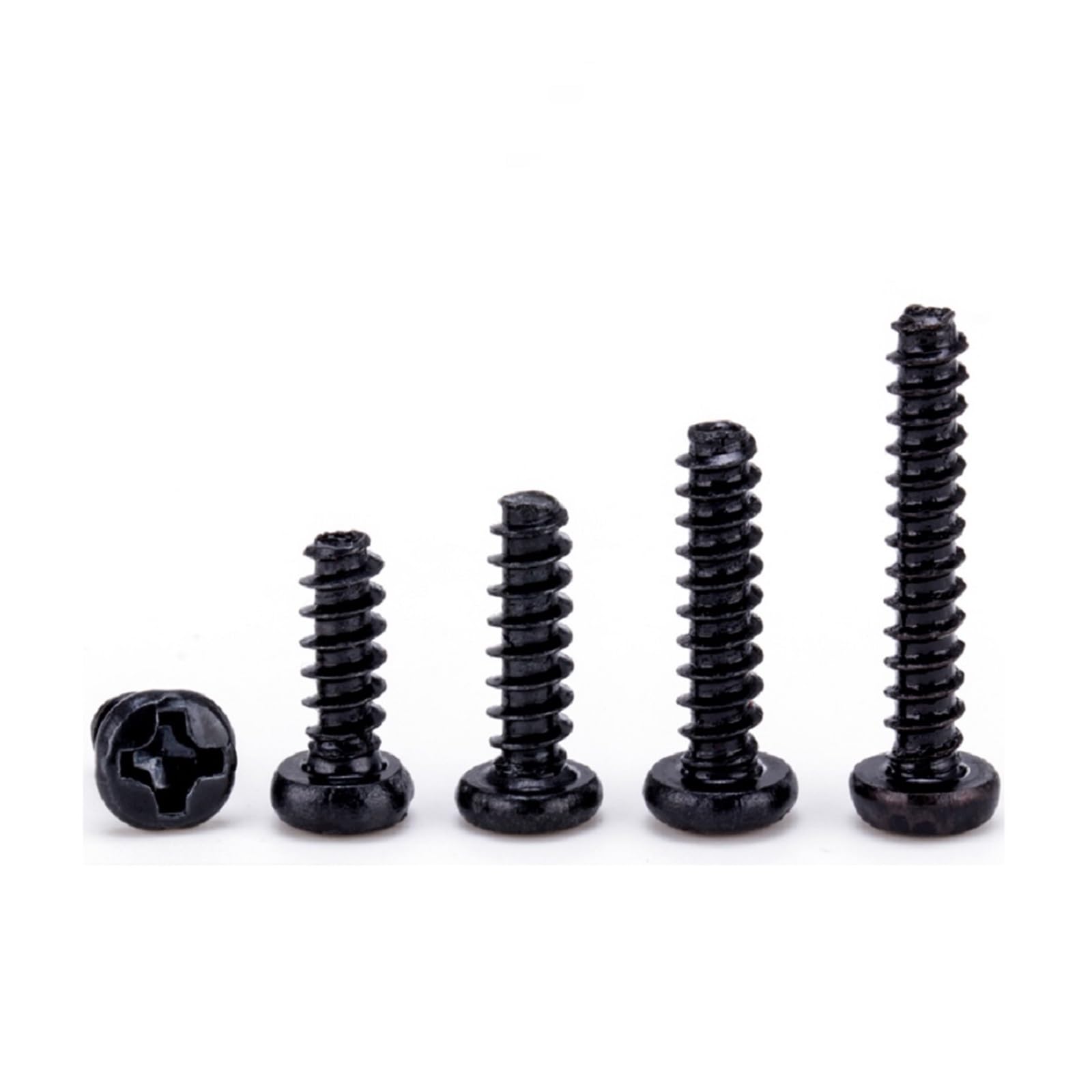 Blechschrauben, 20/50 Stück PB M3 .5 M4 Länge 4–30 mm Flachkopf schwarz elektronische Mikroschrauben selbstschneidende Telefon Computerschraube(20mm,M3.5 20pcs)