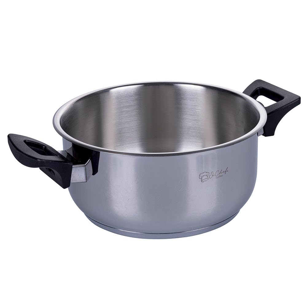 Casserole triple fond inox 18/10 Galileo Casa avec poignée bakélite