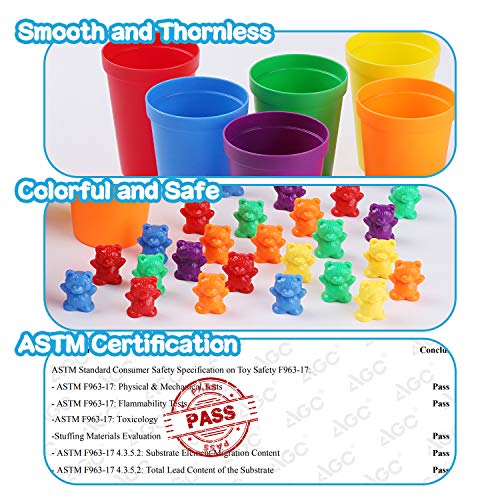 image for BBLIKE Counting Bears with Matching Sorting Cups | Rainbow Sorting and