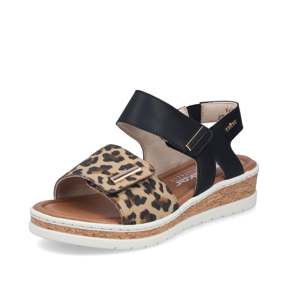 Rieker Damen Keilsandalen V4181, Frauen Sandalen