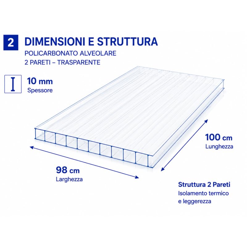 EZOOZA Polycarbonat Waben, 10 mm, 100 x 98 cm, transparent, 3 Stück
