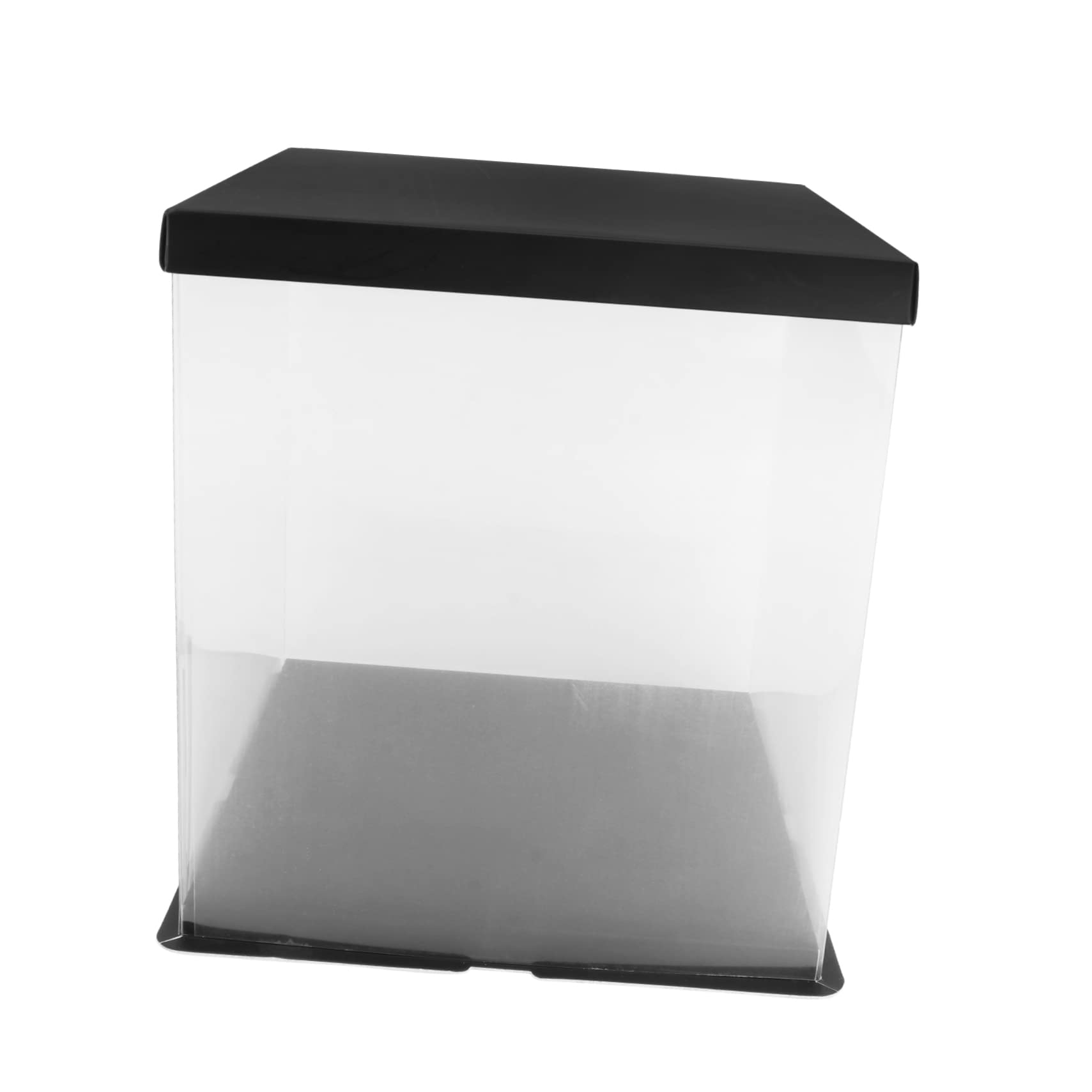 Ciieeo 1set Box Transparent Cake Box Cheesecake Carrier Cake Keeper Container Cake Carrier with Lid Cake Boxes with Window Storage Cake Holder with Lid present Supply Black Plastic