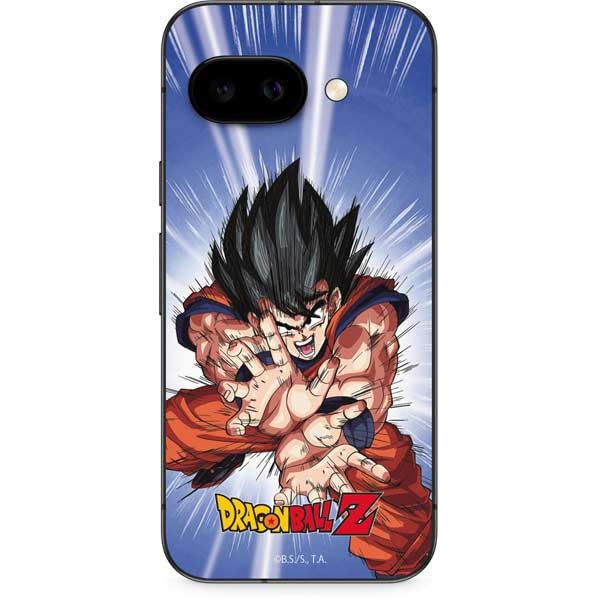 Skinit Decal Phone Skin Compatible with Google Pixel 9a - Officially Licensed Dragon Ball Z Goku Kamehameha Blast Design