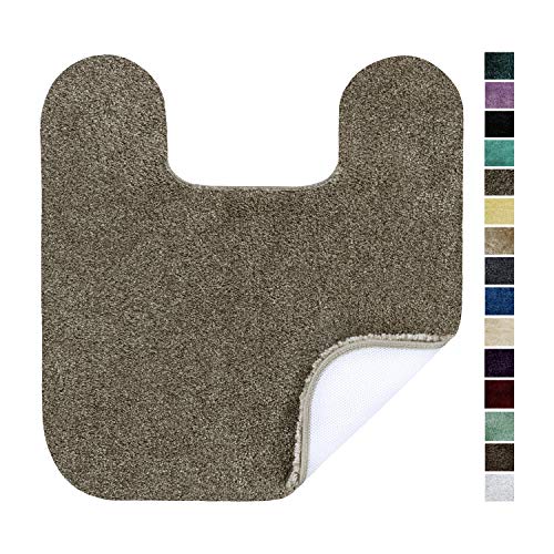Maples Rugs ColorSoft Non Slip Washable & Quick Dry Contour Toilet Rugs [Made