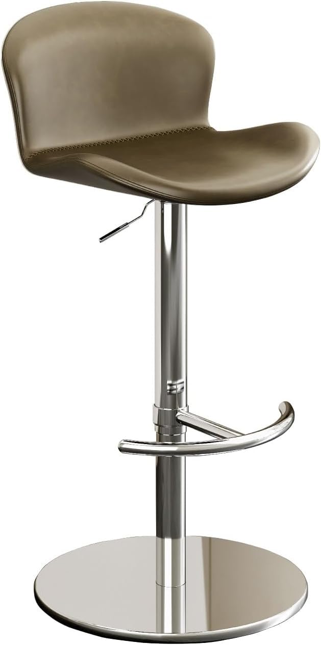 AVLLSO Bar Stool Adjustable Bar Chairs with Faux Leather Backrest and Soft Cushion, Counter Height Bar Stools for Home Kitchen, Restaurant Pub, Loads 440lbs