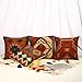 Trade Star 70% Jute 30% Wool Pillow Cover Kilim Cushion Cover Throw Pillow Cover Set of 4 Decorative Handwoven Pillowcase Ethnic Rug Pillow Covers Authentic Decorative Thick Cushion Case (Kilim 4)