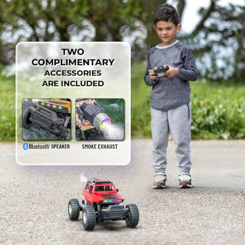 Image of Mirana Explorer 4WD 4x4 RC Car Toy for Kids - Remote & App Controlled Vehicle - Off Road Rock Crawler Monster Truck ATV - Type-C USB Rechargeable - for Boys & Girls 4 to 10 Years (Red)
