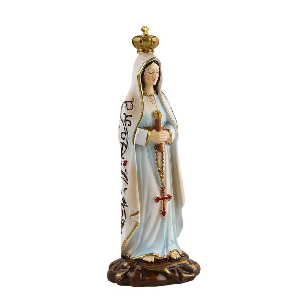 Avejjbaey Elegant Our Lady Of Fatima Sculpture Religious Statue For Our Lady Of Religious Art Lovers