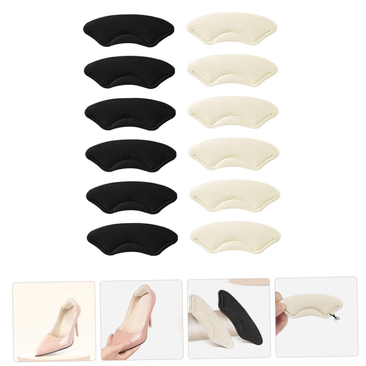 FRCOLOR 30paare Selbstklebende Fersenpolster Für Schuhe Unsichtbare Anti-reibung Einlagen Für Sneakers Weich Hautfarbe Für Damen Und Herren Schmerzen Und Blasen