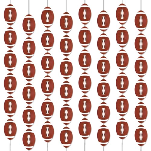 8 Pack Football Party Banners Decorations Garland Kit - Football Party Hanging Swirl Backdrop Paper Cutouts for Sport Theme Birthday Party Home Locker Classroom Decor Favor Supplies