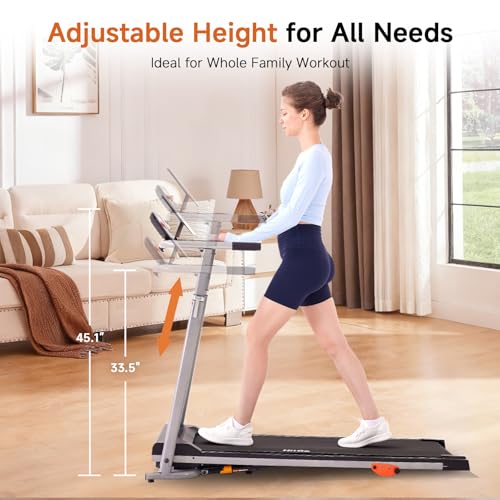 Image of HitGo Walking Pad for Home Office, 2026 Under Desk Treadmill with App, Remote, LED Display, Portable Small Design with Optional Incline or Foldable Handle
