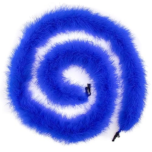 2 Yards 22G Fluffy Marabou Jewel blue Feather Boa for DIY Craft Sewing Trim Home Wedding Party Christmas Decoration - Image 3