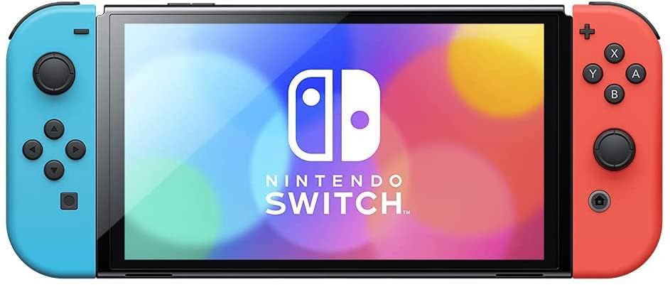 Image of Nintendo Switch OLED Model, Console with Joy-Con (Neon Blue & Neon Red)