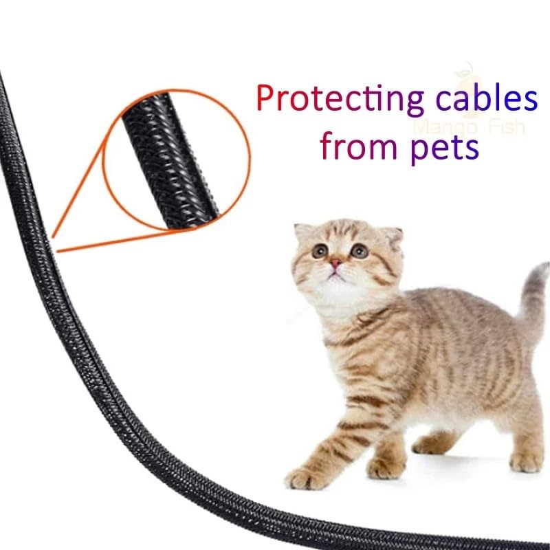 Cable Management Gaine extensible 1/5 m, gaine auto-fermée tressée en PET, gaine isolante for câble, gaine fendue for organisateur de conduites, protection d'enroulement de fil(50 Meters,13.0 mm)