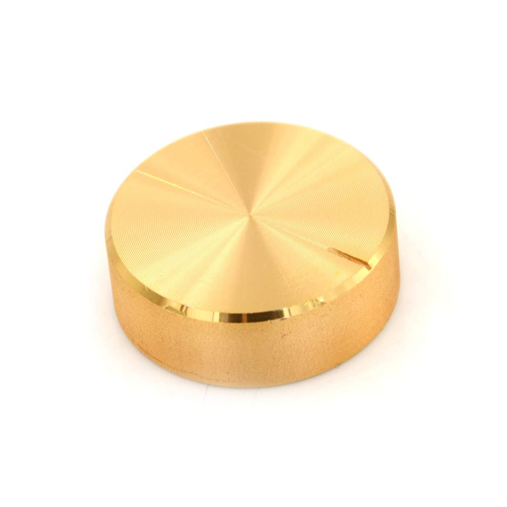 Generic Sunnyskar Aluminum Alloy Rotary Control Potentiometer Knob 30x10mm 6mm Shaft Hole Knobs Cap - (Color: Gold)