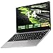 NOTODD 2025 Laptop 14 Zoll Win 11 Pro 6GB RAM 256GB SSD Unterstützung 1TB (TF 1TB) Notebook Celeron N4020 (bis2.8GHz) 5000mAh 1920x1080p WiFi Deutscher Tastaturschutz und kabellose Maus-Grey