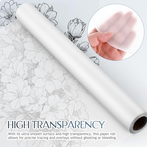 Papel de caligrafía TINEASUR para trazado de moda y rollos de papel blanco 23cm 7