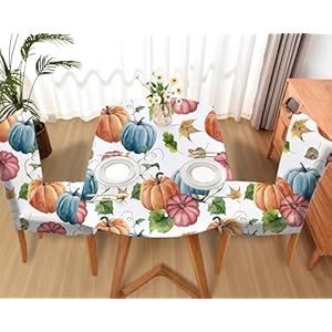 Thanksgiving Chair Slipcovers Set of 2 Kitchen Armless Dining Chair Cover Fitted Stretch Fabric Washable Protector Friends Giving Party Blue Pumpins Thanksgiving Chair Slipcovers Set of 2 Kitchen Armless Dining Chair Cover Fitted Stretch Fabric Washable Protector Friends Giving Party Blue Pumpins