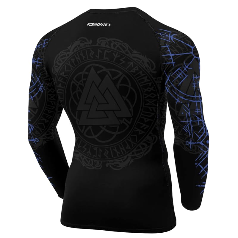 Viking Long Sleeve BJJ Rash Guard Men's Compression Shirt for MMA Jiu Jitsu Grappling No-Gi3