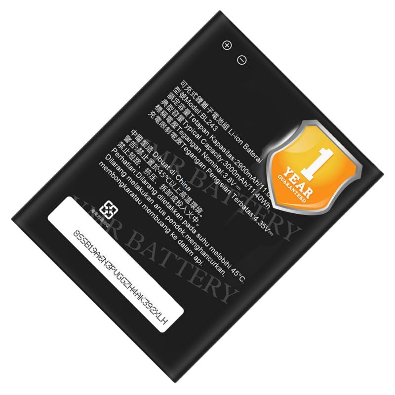 Image of Original BL243 Battery Compatible for Lenovo K3 Note (K50a40, K50-T5, K50-T3S) - (3000mAh) - 1 Year Warranty