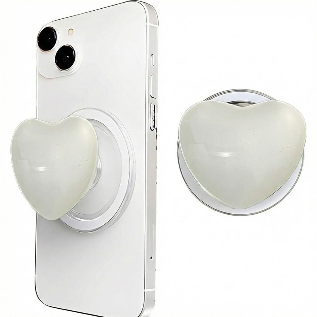 Impugnatura Smartphone,Supporto Ad Anello Magnetico Per Cellulare, Phone Grip,Supporto e Maniglia Estensibili, Impugnatura Telefoni Cellulari Grip, Base Supporti, Accessori Telefono, Bianco
