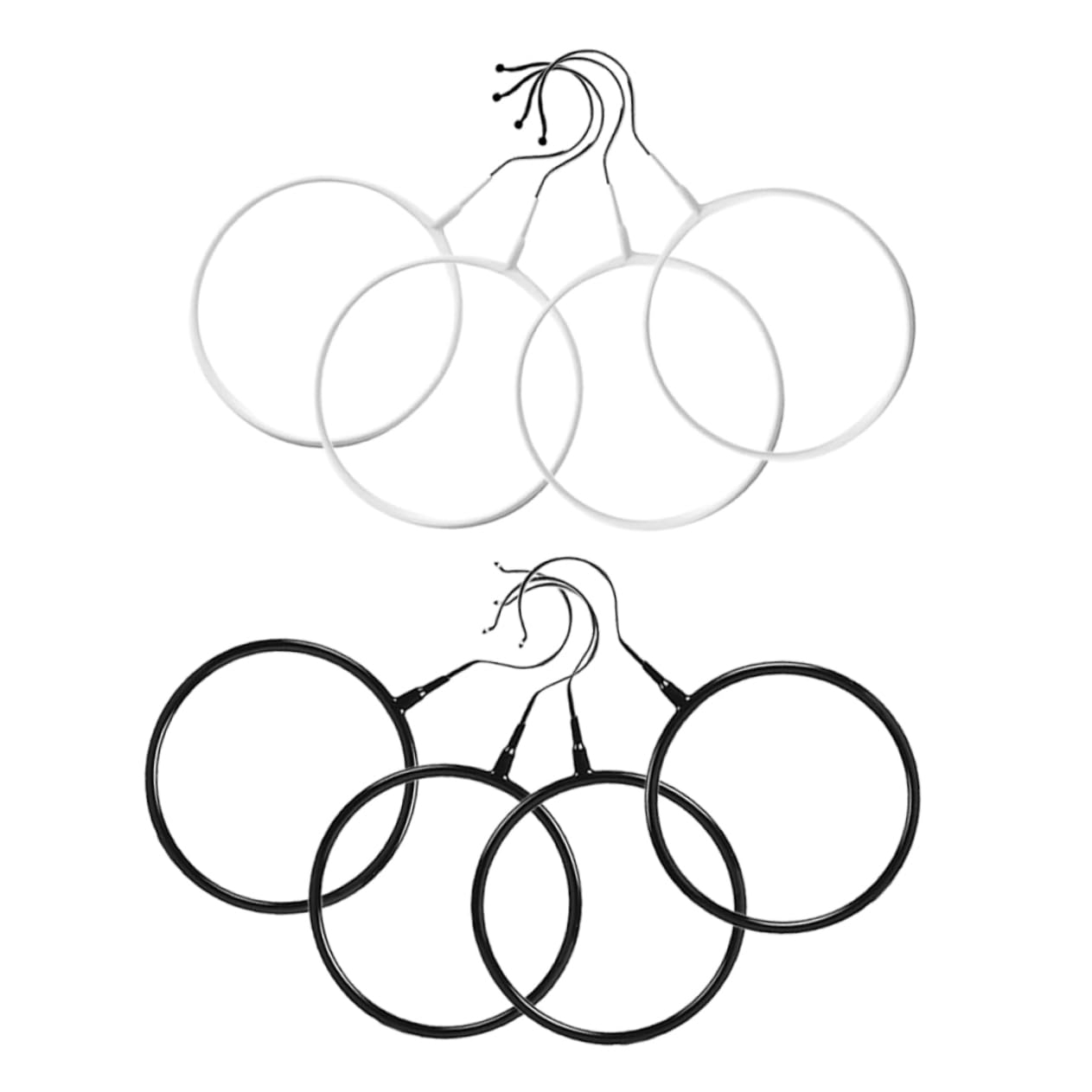 Housoutil 8pcs Space Saving Belt Holder and Scarf Hanger Organizer Versatile Closet Storage for Ties Shawls and Accessories for Home Dorm and Hotel Use