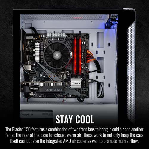 Image of Thermaltake LCGS Glacier 150 Gaming PC AMD Ryzen 5 3600 6-core, ToughRam Z-ONE RGB DDR4 3200Mhz 16GB Memory, NVIDIA GeForce GTX 1650 OC 4GB, Seagate Barracuda 500GB SSD Win 10 Home S1WT-B450-G15-LCS