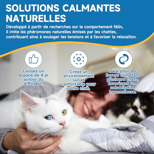 Diffuseur pheromones chat compatible universel anti-stress et anxiété