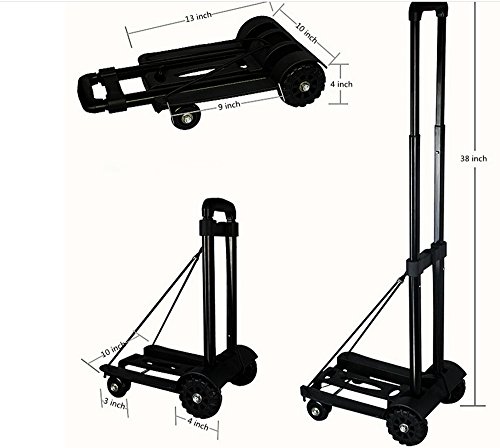 Carretilla plegable ligera portátil con 4 ruedas miniatura 2