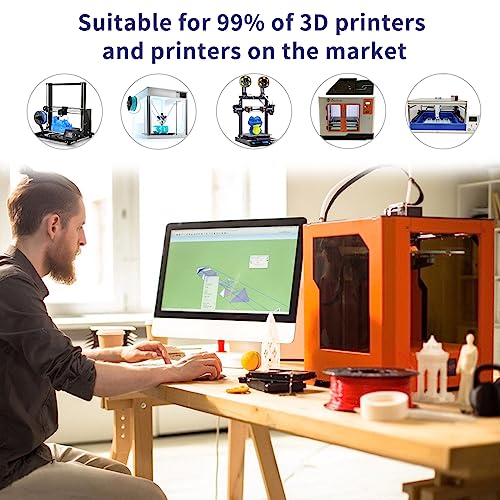 Image of iSANMATE 3D Printer Filament, Multicolor Transparent Transition Glitter, 1.75mm, 1KG /2.2lb, Blue Violet Galactic
