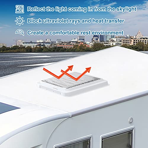 Hankrsstop Rv Skylight Cover-22 * 14 * 3In Rv Vent Insulator And Skylight Cover Rv Skylight Shade Covers For Energy Savings And Sunroof Fits For Rv Camper Vents. #TOP2