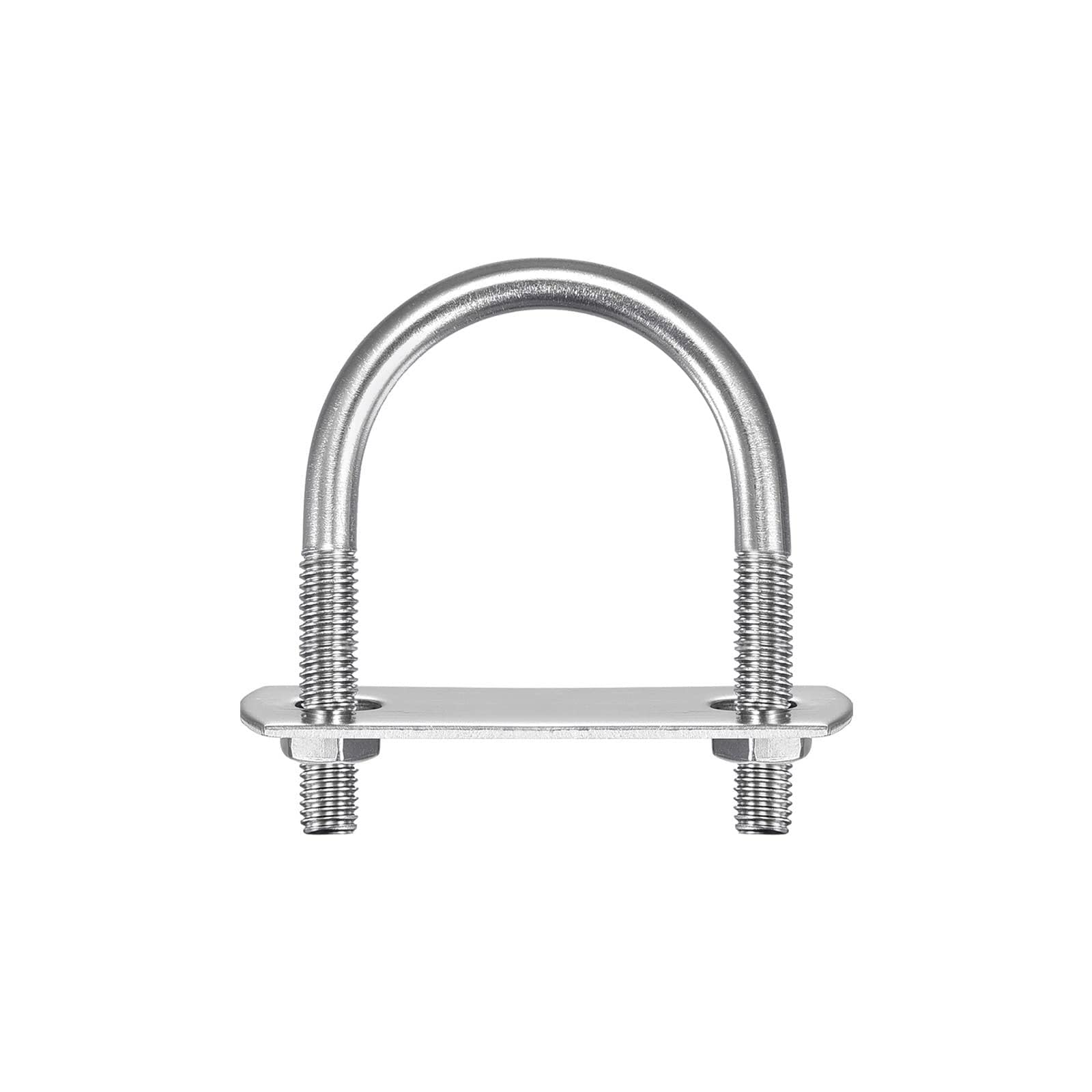 TA-VIGOR 2 sets M6 Round U-Bolts, 33mm Inner Width 53mm Length 304 Stainless Steel U-Bolts with Nut, Plate