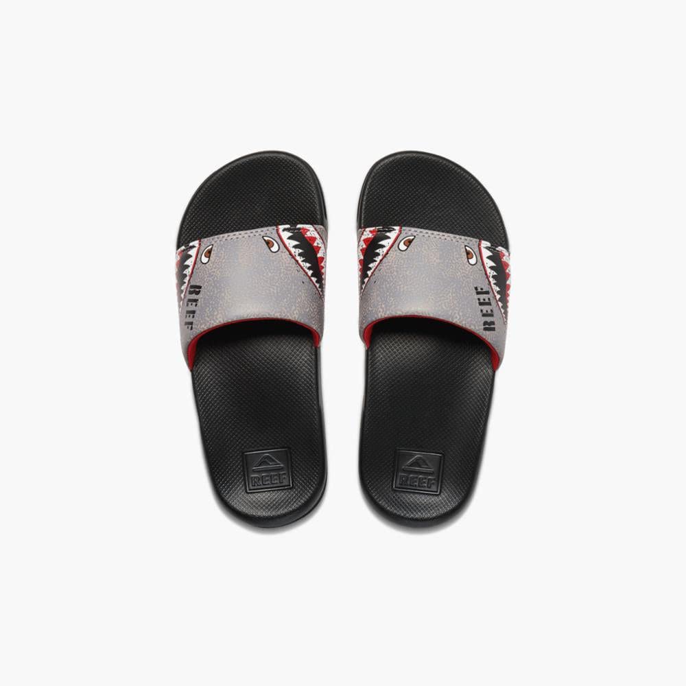 Reef Boy's One Slide (Little Kid/Big Kid) Flying Sharks 4-5 Big Kid M