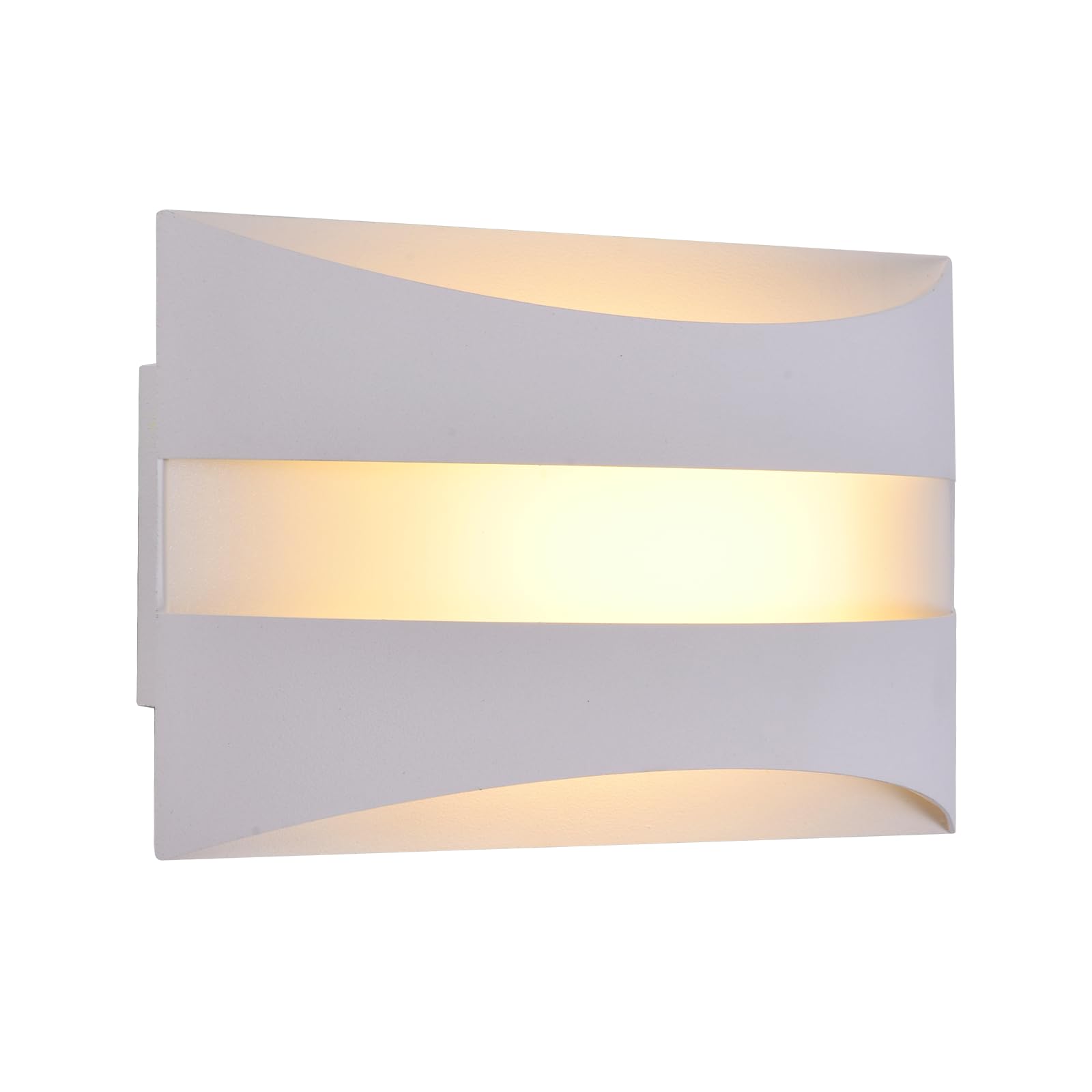 Homefire LED Wandleuchte Innen Wandlampe 4ER 5W Weiß Modern Design | Wandbeleuchtung Wohnzimmer 3000K Up and Down Leuchten Flur Lampe Wand Aus Metall+Acryl Wandlicht für Schlafzimmer Treppenhaus
