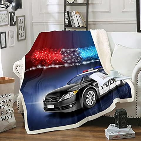 Erosebridal Police Car Throw Blanket 40"X50" Cover