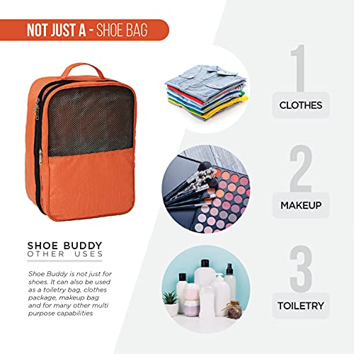 FATMUG Travel Shoe Bag - Gym Men and Ladies Footwear Packing Storage Portable Cover - Orange 5