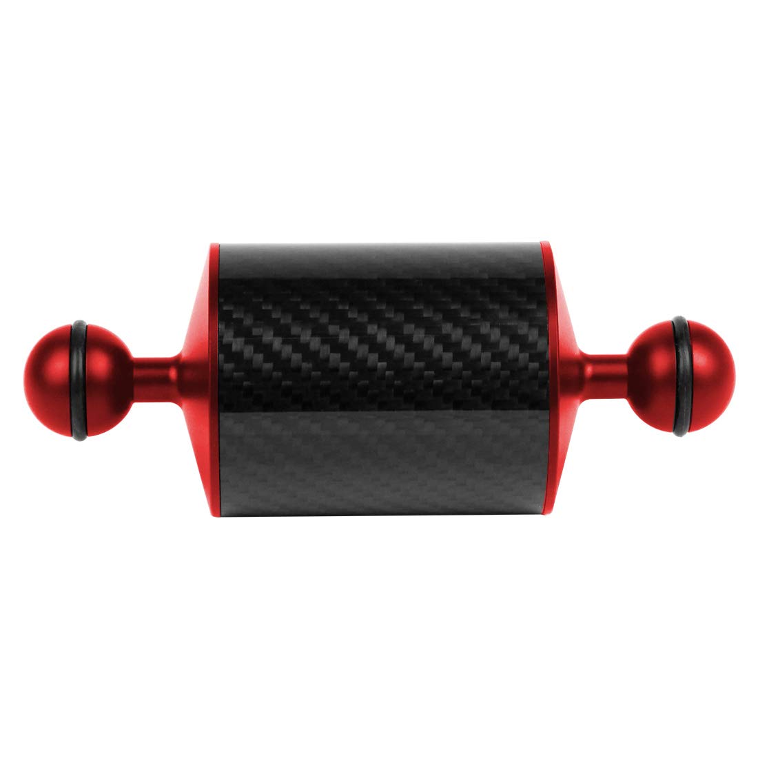 fibra di carbonio galleggiante braccio acquatico doppio braccio prolunga staffa D60MM fotocamera subacquea vassoio per fotocamera Smartphone 5,7 pollici rosso