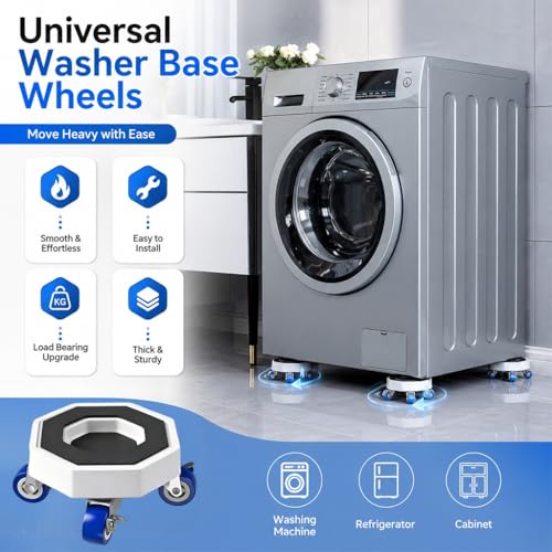 Image of HASTHIP Wheels for Heavy Furniture, Heavy Furniture Lifter Mover Tool Set with 360 Caster Wheels & Brake, Crowbar & Extension Rod for Sofa, Fridge, Washing Machine & Cabinet Moving