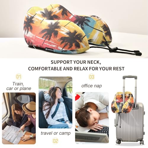 Almohada de espuma viscoelástica multicolor para cuello miniatura 4