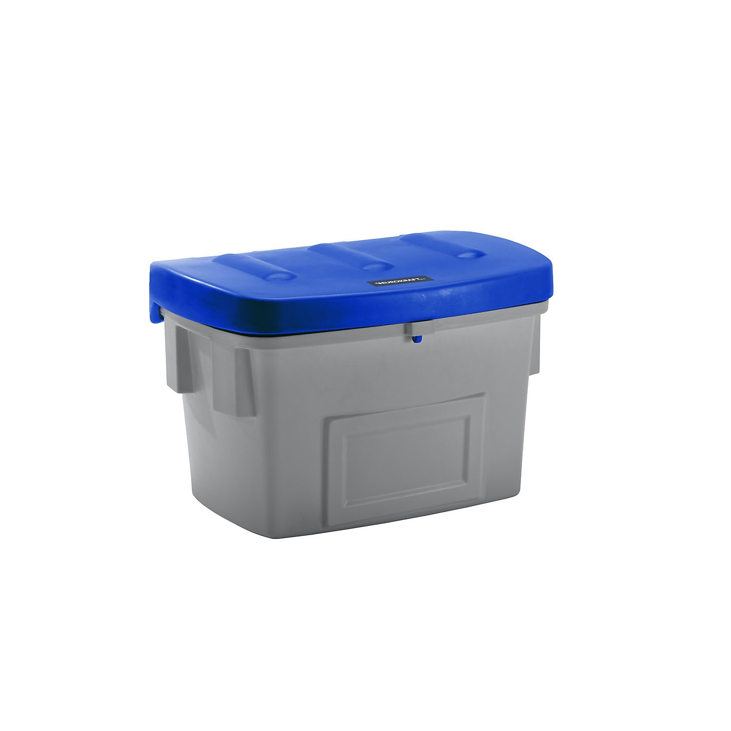 eurokraft pro | Universal- und Streugutbehälter | Ohne Entnahmeöffnung, 200 l, Deckel blau
