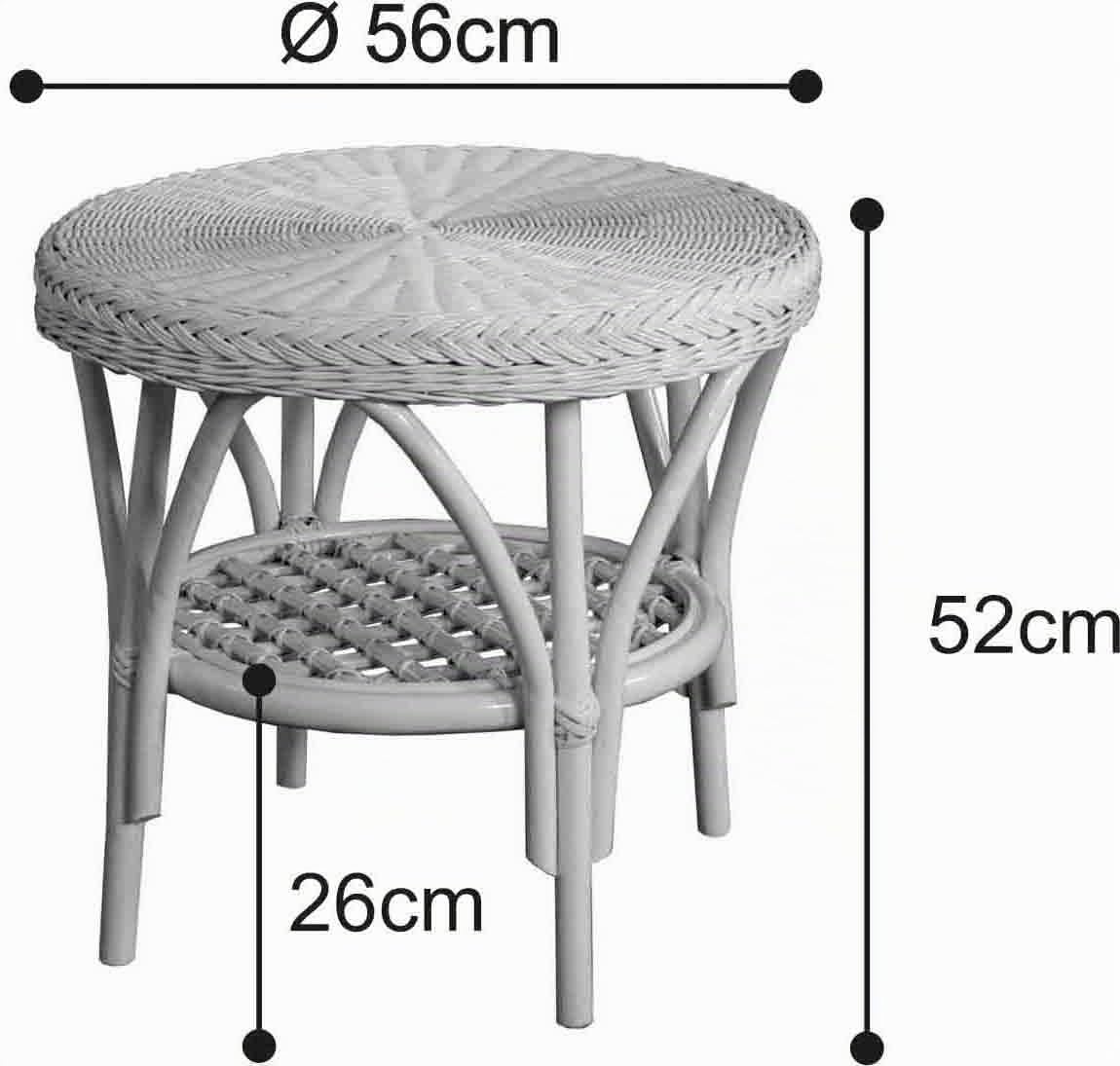Table d'appoint ronde en rotin (miel foncé)