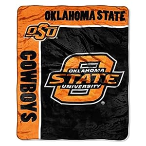 Northwest NCAA Oklahoma State Cowboys Unisex-Adult Raschel Throw Blanket, 50″ x 60″, School Spirit