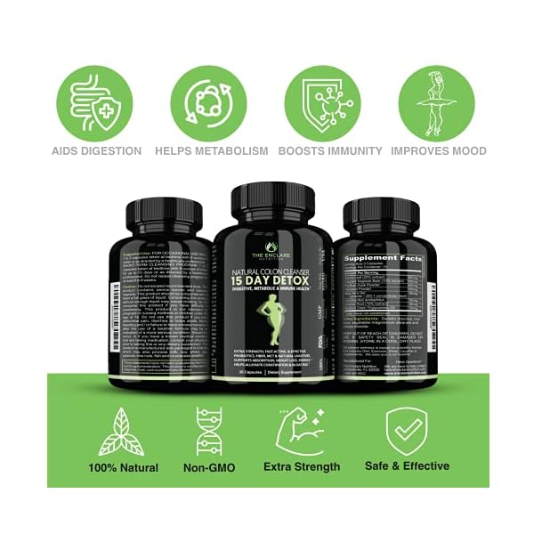 Colon Cleanser Detox. Premium 15 Day Fast-Acting Detox Cleanse Diet Pills, Probiotic, Fiber, Natural Laxatives for Constipation Relief, Bloating. Colon Cleanse Boosts Energy, Focus, Gut Health (1)