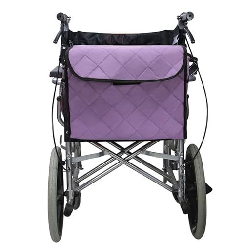 Borsa per sedia a rotelle,zaino per sedia a rotelle,per la maggior parte delle sedie a rotelle elettriche,scooter mobili,grande accessorio da appendere sul retro,per disabili,anziani (viola)