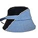 Produktbild DEORBOB New Spring Summer Atmungsaktive Baumwolle Modische Denim Stitching Bucket Hut für Frauen Mädchen Kontrastfarbe All-Match Fisherman Basin Cap Sommerreise Sunshade Fisherman's Hats