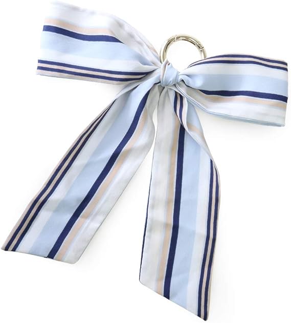 Amazon Co Jp ジュエルボックス Jewelvox キーホルダー 全23色 7タイプ スカーフ リボン モチーフ バックチャーム バッグチャーム ベルト柄 キーホルダー バック用スカーフ ストライプ柄 A ファッション