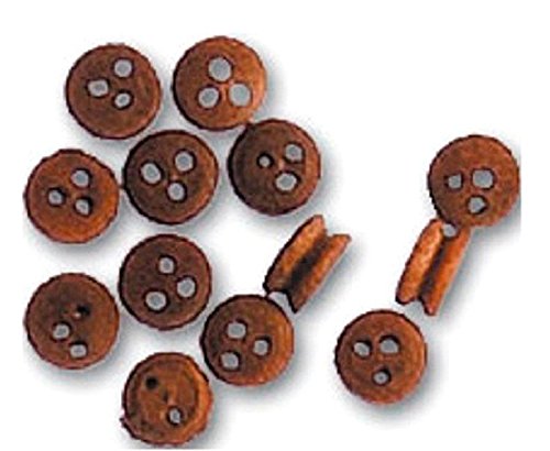 Cap De Mouton En Bois – Diamètre 3,5 Mm – Nogal – 18 Pièces – Pour Maquettes Et Modélisme