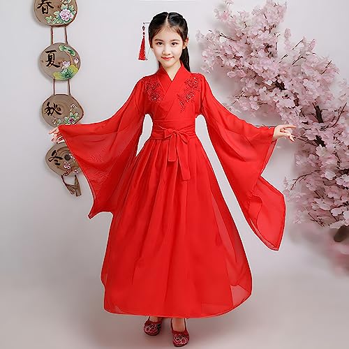 Disfraz tradicional chino Hanfu para niña otoño e invierno miniatura 5
